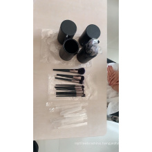 High Quality 11PCS  Classic Black Handle  Makeup Brushes With Bucket Portable Foundation  Blending Makeup Brush Set